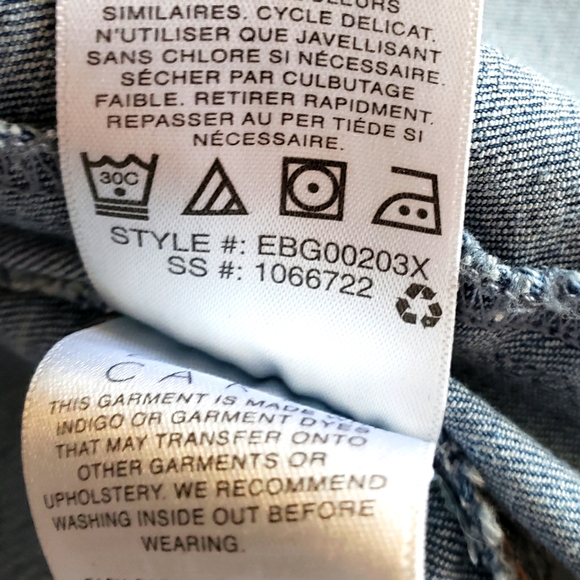 Kensie Jean Jacket Denim Stretch Boho Western Fall Women Small to Medium Size - Picture 11 of 12